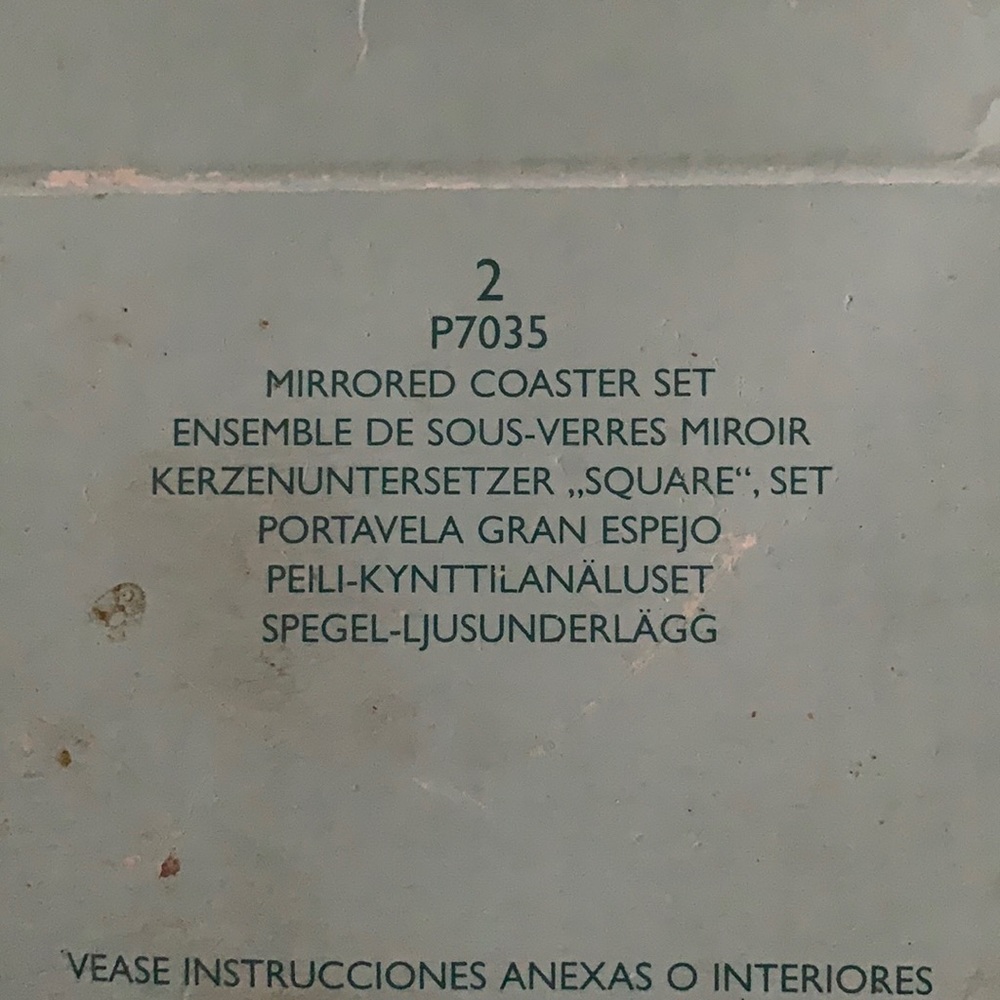 PartyLite mirrored coaster set.